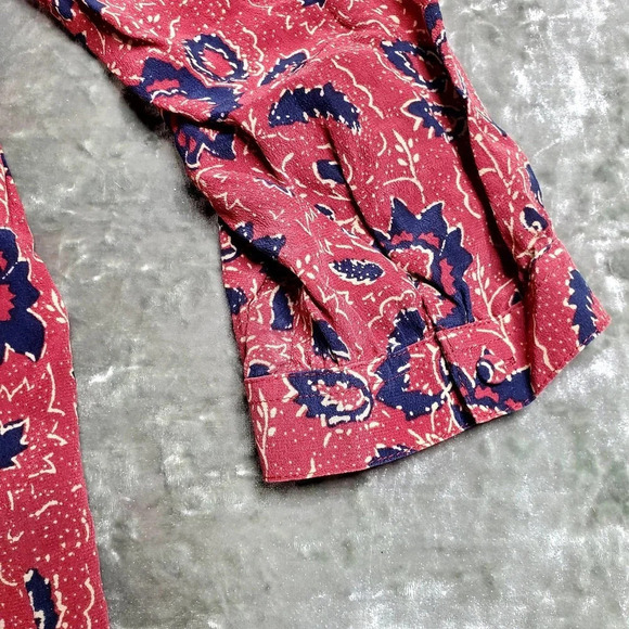 Madewell Silk Lace-Up Assam Floral Dress
